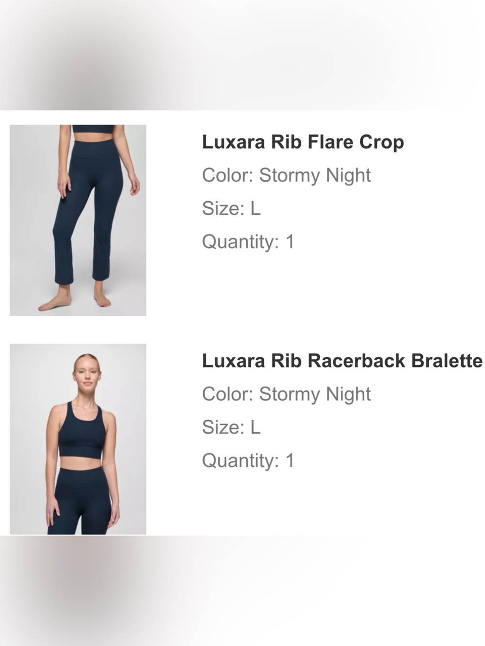 PRANA Women's Ribbed Racerback Sports Bra & Flare Crop Legging Set - Picture 2 of 2